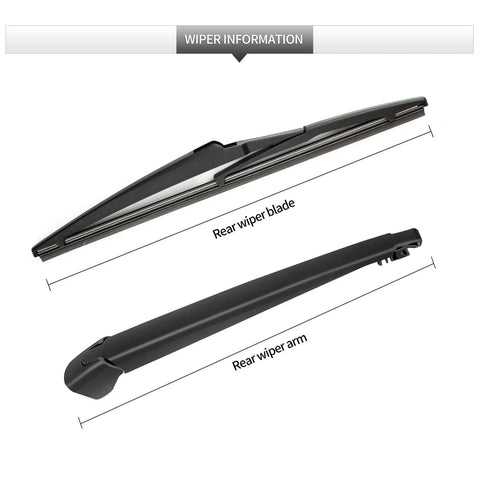 Mazda CX5 Rear Wiper Arm And Blade Set Replacement 2013 To 2025 Back Window Cleaner With Durable Rubber Blade OEM Style Easy Install