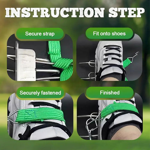 High Grip Tree Climbing Shoes With Cat Claw Spikes Set instruction steps with secure straps and iron construction for secure climbs