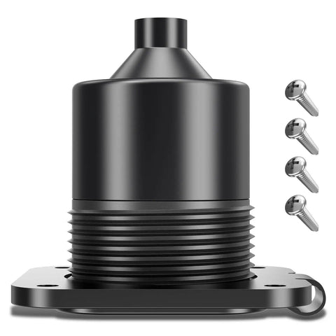Heavy Duty 15A AC Shore Power Flanged Inlet With Waterproof Nema 5-15P male receptacle and screws for RV marine use.