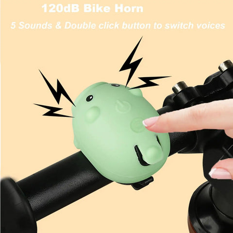 2 In 1 Kids Bike Lights And Horn For Night Riding Rechargeable Headlight And Tail Light Set With 500 Lumens And 5 Sounds At 90 To 120 dB, 3 Lighting Modes, Totally Kid Friendly And Fun, Cute Bike Accessory For Boys Girls Adults Women
