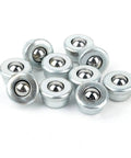 Get 10 Pieces Of These Tiny 8mm Silver Transfer Ball Bearings For Smooth Conveyor Roller Wheels, silver-coated, compact design.