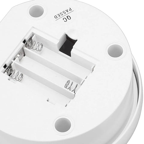 Base of Premium Electric Rotary Turntable With 360 Smooth Spin For Jewelry And Watch Display showing battery compartment.
