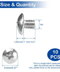 Major League M4 X 5mm Truss Head Phillips Machine Screws Pack Of 10 True 304 Stainless Steel, shown from the side with dimensions.