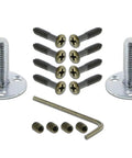 Mounting hardware kit for New York Plate And Interior Black Porcelain Round Door Knob With Matching Backplate For Classic Doors Retro Vibe
