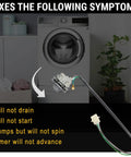 Washer Lid Switch Direct Replacement For Whirlpool And Kenmore Washers 285671 V fixes symptoms with washing machine background
