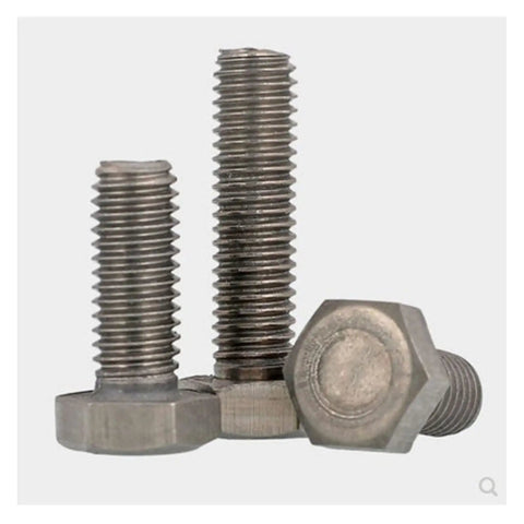 10 Pack M10 Titanium Hex Bolts 40mm Ta2 Grade Heavy Duty Fasteners Rust Proof Din 933 Standard in various orientations.