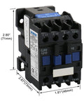 Three Pole AC Contactor CJX2 1210 With 24V AC Coil 3NO Plus 1NO Auxiliary 660V Three Phase Power for Industrial Control