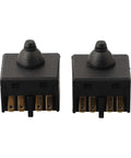 Two Pack Replacement Push Button Switch For 4 Inch Angle Grinder 100mm On Off Trigger Durable Black Plastic And Metal Switches