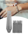 Top Shelf Tungsten Steel Screw Drilling Plate Kit With Rock Solid Thread Mold For Crafting Custom Earrings And Bracelets, 12 drilling tools and plate.