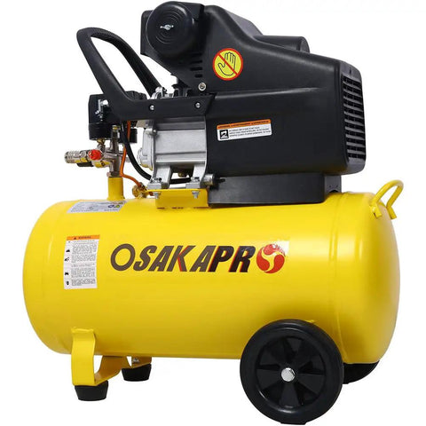 CWKISS 10 Gallon Air Compressor, 3.5HP Ultra Quiet Oil Lubricated Portable Unit With Wheels, 115 PSI Max Pressure And 3450 RPM Industrial Induction Motor For Garage Work Nailing Bolting Spray Painting And Tire Inflation Needs