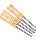 Rock Solid 5 Piece Wood Lathe Turning Tool Set With Durable Cemented Carbide Blades Ideal For Pro Woodworkers Who Need Heavy Duty Gouges And Skew Chisels For Any Crafting Project wooden handles with carbide blades