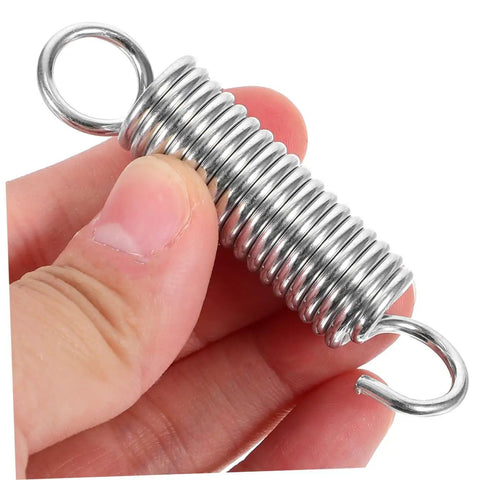 Top Tier 8 Piece Mechanical Compression Spring Kit Perfect For Crafting And E V Brackets Plus Ladder Feet Heavy Duty Stainless Steel Stuff That Holds Tight. stainless steel compression spring with hooks held in hand