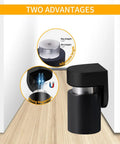 Magnetic Door Stopper And Holder For Secure Doors Under Two And A Half Inches Heavy Duty Stainless Steel Anti Rust Stops Slams And Keeps Doors From Slamming Steady And Reliable For Home And Office Black Finish 1 Pack with strong magnet and adjustable length features displayed
