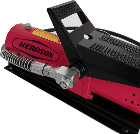 Beefy Heavy Duty High Pressure Pneumatic Foot Operated Hydraulic Pump Delivers 10000 PSI Output 0.7L Reservoir 1/4 NPT Inlet