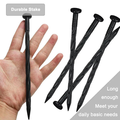 Spiral Landscape Anchoring Spikes 8 Inch Set For Lawn Edging Tough As Nails Durable Plastic Stakes For Garden Fabric 30 Pack