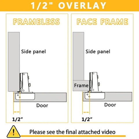Smooth Closing 10 Pack Stainless Steel Cabinet Hinges For Half Inch Overlay Doors No Sweat Install Features Soft Self Shut Action Comes With All Mounting Hardware To Knockout Any Project And Keep Cabinet Doors Silent And Snug