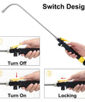 Switch design with hands showing operation of 25 Inch Spray Wand With Adjustable Nozzle For Hanging Baskets And Plants.
