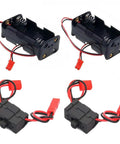 On Off Power Switch And 4 Cell AA Battery Holder Pack With JST Plug For RC Cars And Trucks, Compatible With Traxxas Redcat