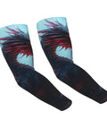 Top Tier Cooling Arm Sleeves With Bold Dragon Pattern Built For Serious Sun Blocking Quick Dry Fabric flows with your moves.
