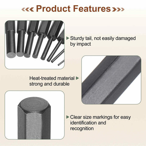 3/16 Inch Non Marring Pin Punch Drive Tool Built Tough From Carbon Steel showcasing durability features