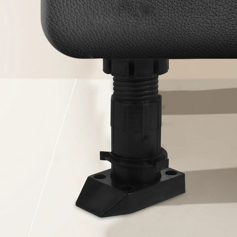Close-up of Adjustable Cabinet Leveling Feet 4 Pack Black ABS Furniture Legs With Thickened Design And Moisture Resistant Feature