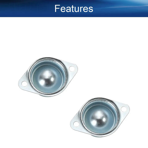 Top Shelf Flange Mounted Ball Transfer Bearings With Smooth Rollin Nylon Wheels 360 Degree Swivel For Work Benches And Utility Carts White 22 Pound Capacity Two Pack