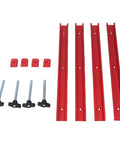 Dope T Slot And Slider Set For Woodworking with aluminum T track, pre-drilled holes, screws, and two groove design, 24 inch length