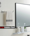 Slick Value Packed Brushed Stainless Steel 5 Piece Bath Hardware Set For Tight Spaces 9 inch hand towel bar in modern bathroom