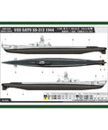 1/350 USS Gato SS-212 World War II Submarine Plastic Static Display Model Kit With Photo Etched Nameplate Over 20 Parts