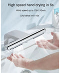 Eoweiot 1150W Hand Dryer with Sensor Faucet, drying hands quickly in 6 seconds under strong airflow with sleek design.