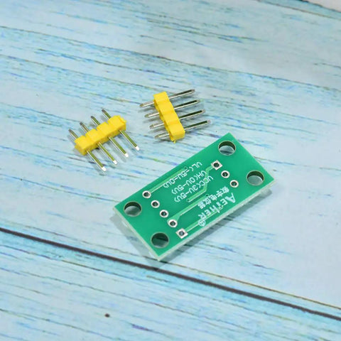 X9C103S Digital Potentiometer Module For Arduino Four Piece Set with green PCB board and yellow connector pins on a blue background