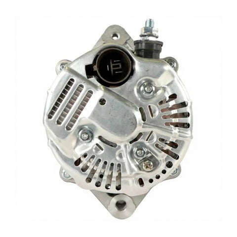 Alternator RE65414 Compatible With John Deere Marine Engines 6081AFM75 And 6125AFM01 front view, plug and play design