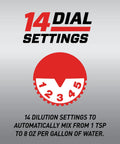 Dial N Spray Hose End Sprayer For Liquid Weed Killer Insect Killer Fungicide And Fertilizer With 14 Dilution Settings Display