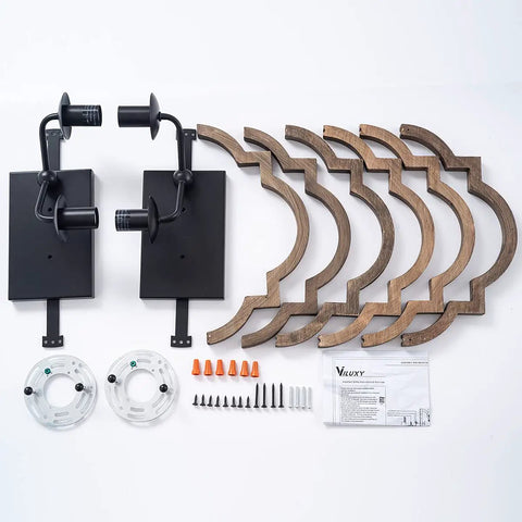 Dope Wood Wall Sconce Set Retro Industrial Rectangle Bedside Lamp Plug In With Switch Black Finish 2 Pack For Bedroom Hallway Entryway Dining Room Corded Lighting