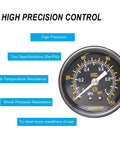 High precision gauge for 3/8 NPT Air Compressor Regulator Combo With Manual Drain And Bracket PSI Gauge, multiple measurements.