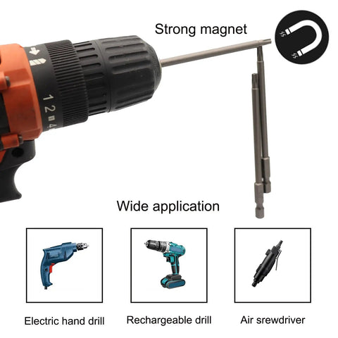 Kickass 11 Piece Security Torx Bit Set Hardened S2 Steel With Grabby Magnetic Tips And Quarter Inch Hex Shank for electric and rechargeable drills.