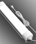 Bright LED Ceiling Light Fixture With Plug 5000K Triproof LED Tube Light 16W Linkable Closet Lighting, side view with cord