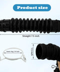 Washer Drain Hose Assembly For LG And Kenmore Washers With Thick Tub To Pump Connector, black rubber, 7.5-inch length and clamps