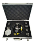 Pro Grade All In One Hydraulic Pressure Test Kit For Nitrogen Charging And Gas Valve Testing 7 In 1 Tool in case with fittings and gauge