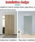 Slick Hidden Track Sliding Door Hardware With Invisible Floor Rail For Bedrooms And Bathrooms Featuring Soft Close Mechanism and Heavy Duty Aluminum Frame for wood and glass door installations.