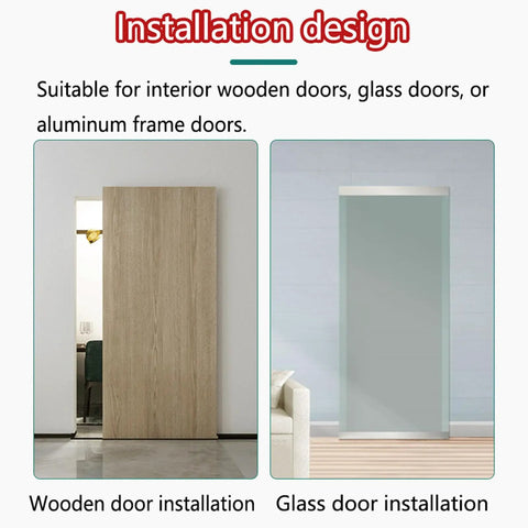 Slick Hidden Track Sliding Door Hardware With Invisible Floor Rail For Bedrooms And Bathrooms Featuring Soft Close Mechanism and Heavy Duty Aluminum Frame for wood and glass door installations.