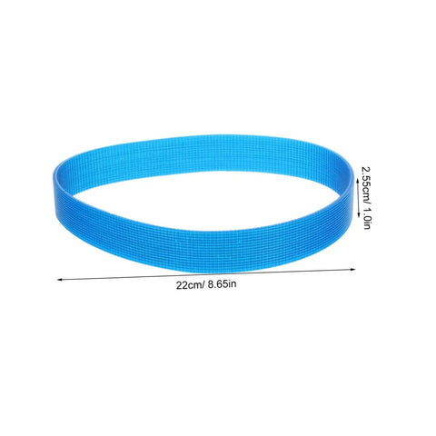 Aluminum Cutting Belt Set For Sander And Polisher 3 Piece Replacement Rubber Belts Blue For Grinding Sanding And Polishing Tasks Durable Sanding Belts For Grinder Sander Belts shown in blue, 22cm.