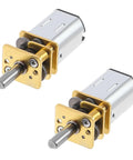 Two Pack DC 6V 100RPM N20 Micro Gear Motor With 3mm Shaft Full Metal Gearbox 1 To 1000 Reduction Dope Little Motors