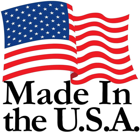 American flag with "Made in the USA" text below.