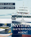 Tough As Nails Invisible Waterproof Sealant, Straight Up Crystal Clear Nano Leak Proof Coating in 300ml container.