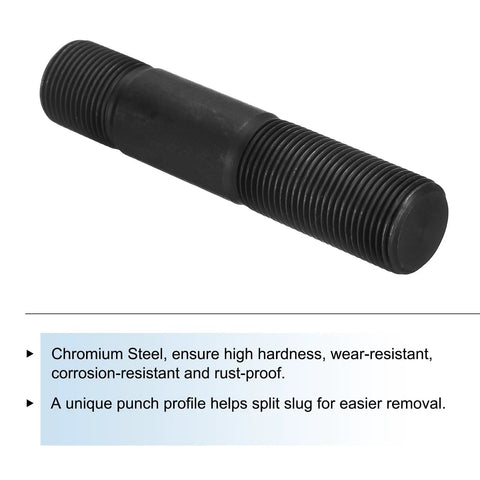 Knockout Punch Draw Stud M20 By 1.5 Thread Replacement For Hydraulic Drivers, 98mm, heat-treated chromium steel stud