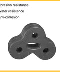 Super Durable 11mm 3 Hole Muffler Exhaust Hanger Bushing Rubber Mount Bracket Kit For Tail Pipe Insulator Replacement Perfect Fits XF XJ Years 2008 To 2018 Black Auto Parts Upgrade Your Ride Today, black 3-hole rubber mount
