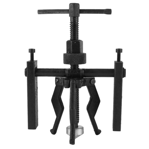 Top Notch Heavy Duty Three Jaw Inner Bearing Puller Gear Extractor Tool Kit For Sick Mechanics To Rip Bearings Out 17 To 38 MM With Hardcore 45 Carbon Steel Hardened Build To Handle Serious Industrial Jobs Safely, three-jaw puller front view