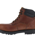 Brown Hauler 6 Inch Composite Toe Work Boots for Men, Waterproof with Hydrotex Lining, Non-Metallic, Size 9.5 W, Side View