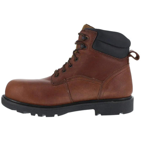Brown Hauler 6 Inch Composite Toe Work Boots for Men, Waterproof with Hydrotex Lining, Non-Metallic, Size 9.5 W, Side View